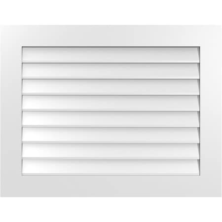 Ekena Millwork Vertical Surface Mount PVC Gable Vent: Non-Functional, w/3-1/2"W x 1"H, Standard Frame, 36"W x 28"H GVPVE36X2801SN
